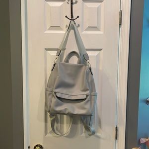 Leather book bag purse like new